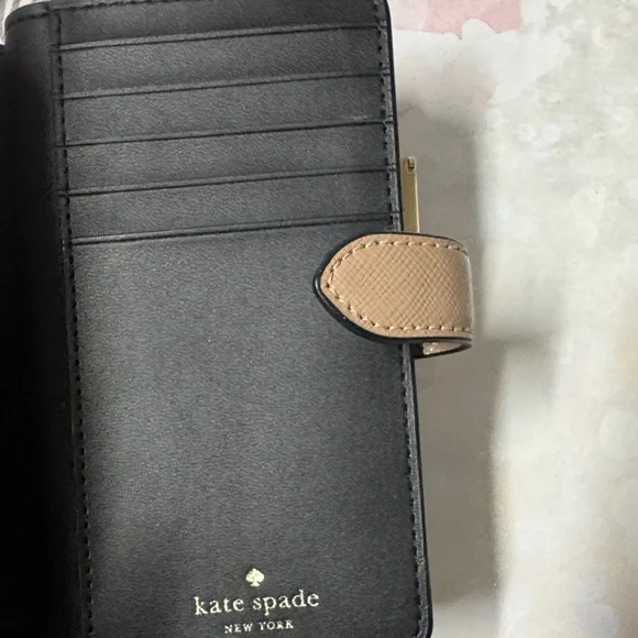 Kate Spade Black and tan Wallet ships same day! - Picture 3 of 10